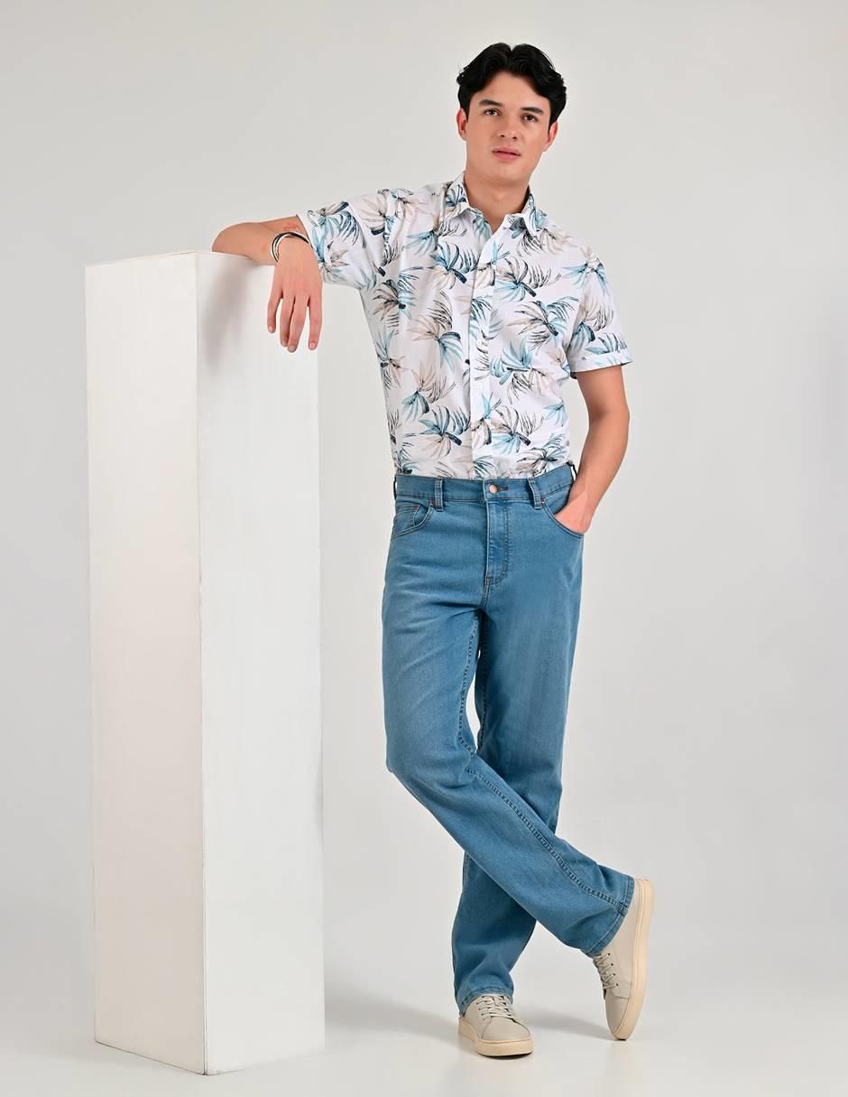 Jeans straight Supply lavado medio para hombre 11