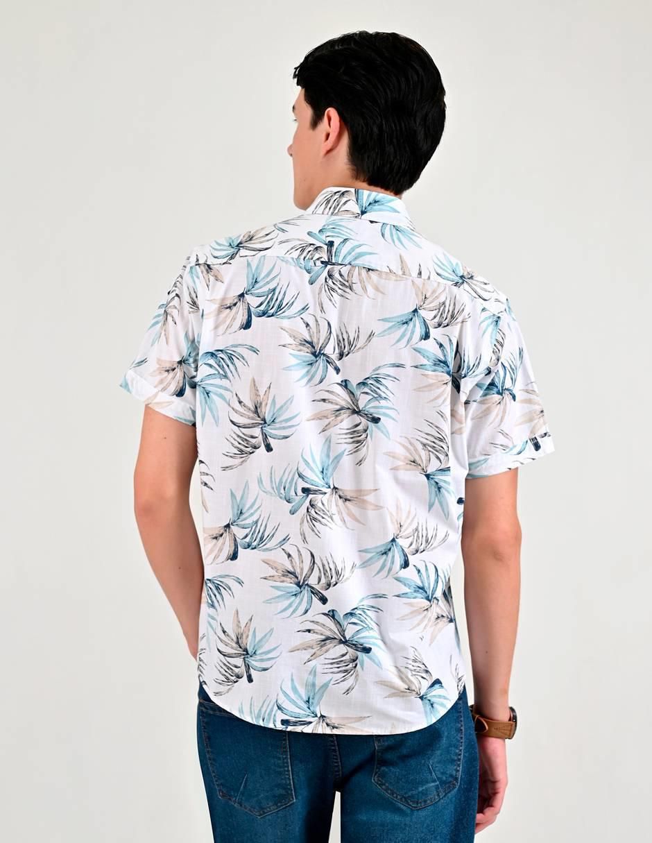Camisa casual de algodón manga corta para hombre 7