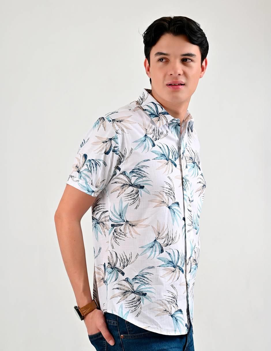Camisa casual de algodón manga corta para hombre 11