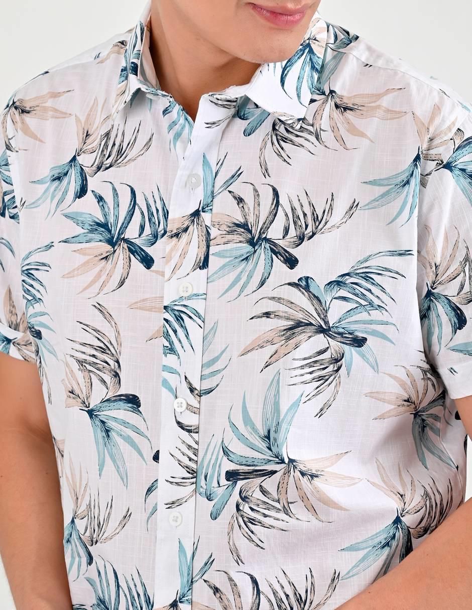 Camisa casual de algodón manga corta para hombre 10