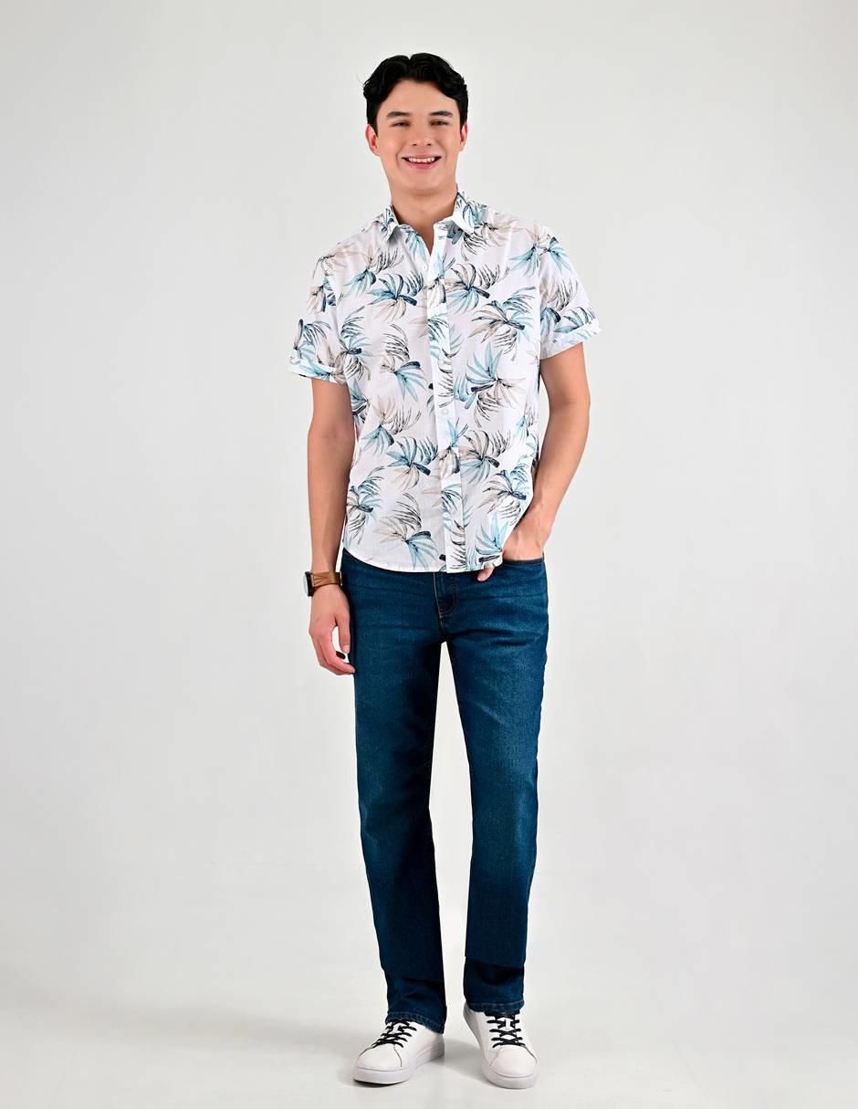 Camisa casual de algodón manga corta para hombre 6
