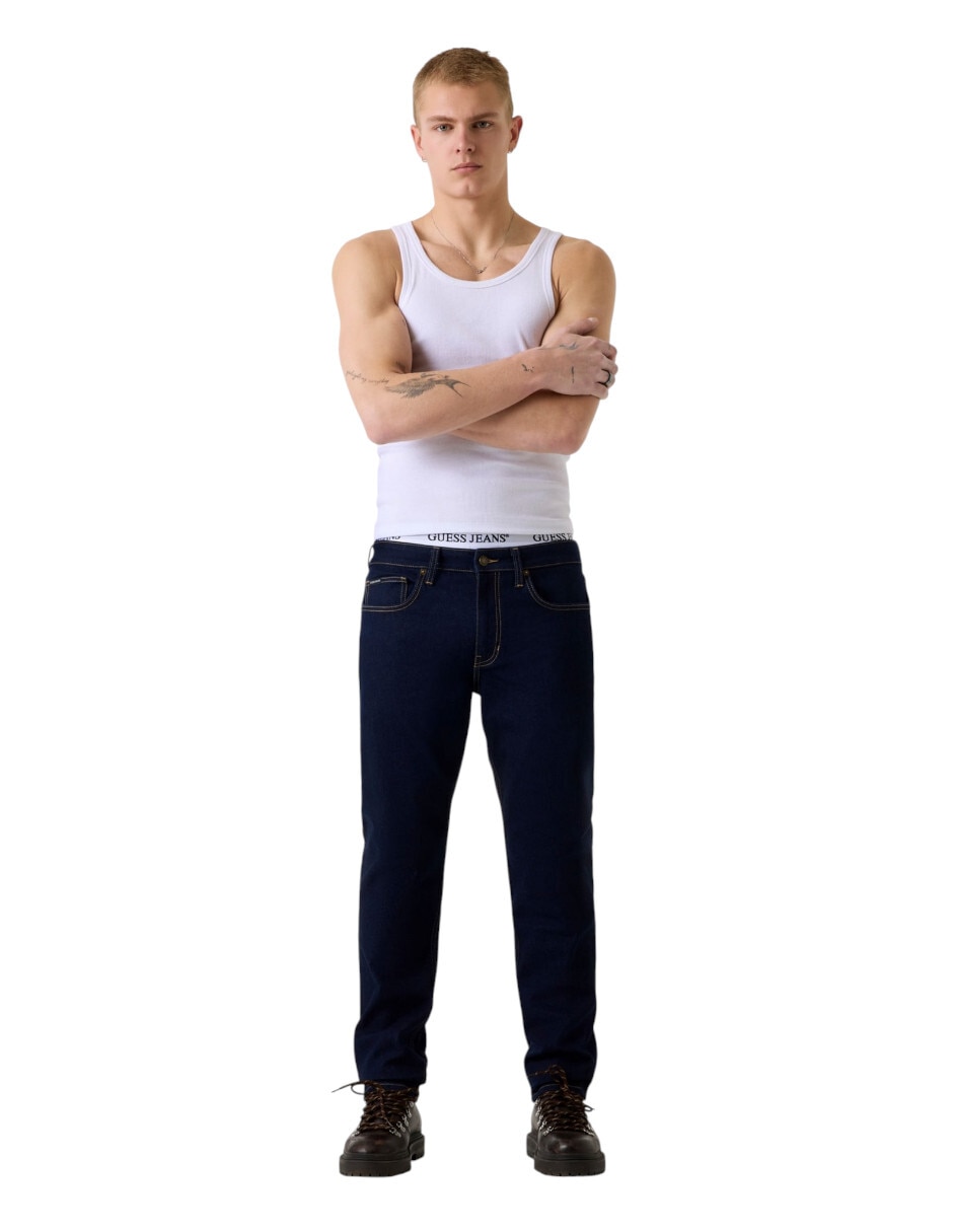 Jeans straight lavado obscuro para hombre Jeans straight lavado obscuro para hombre