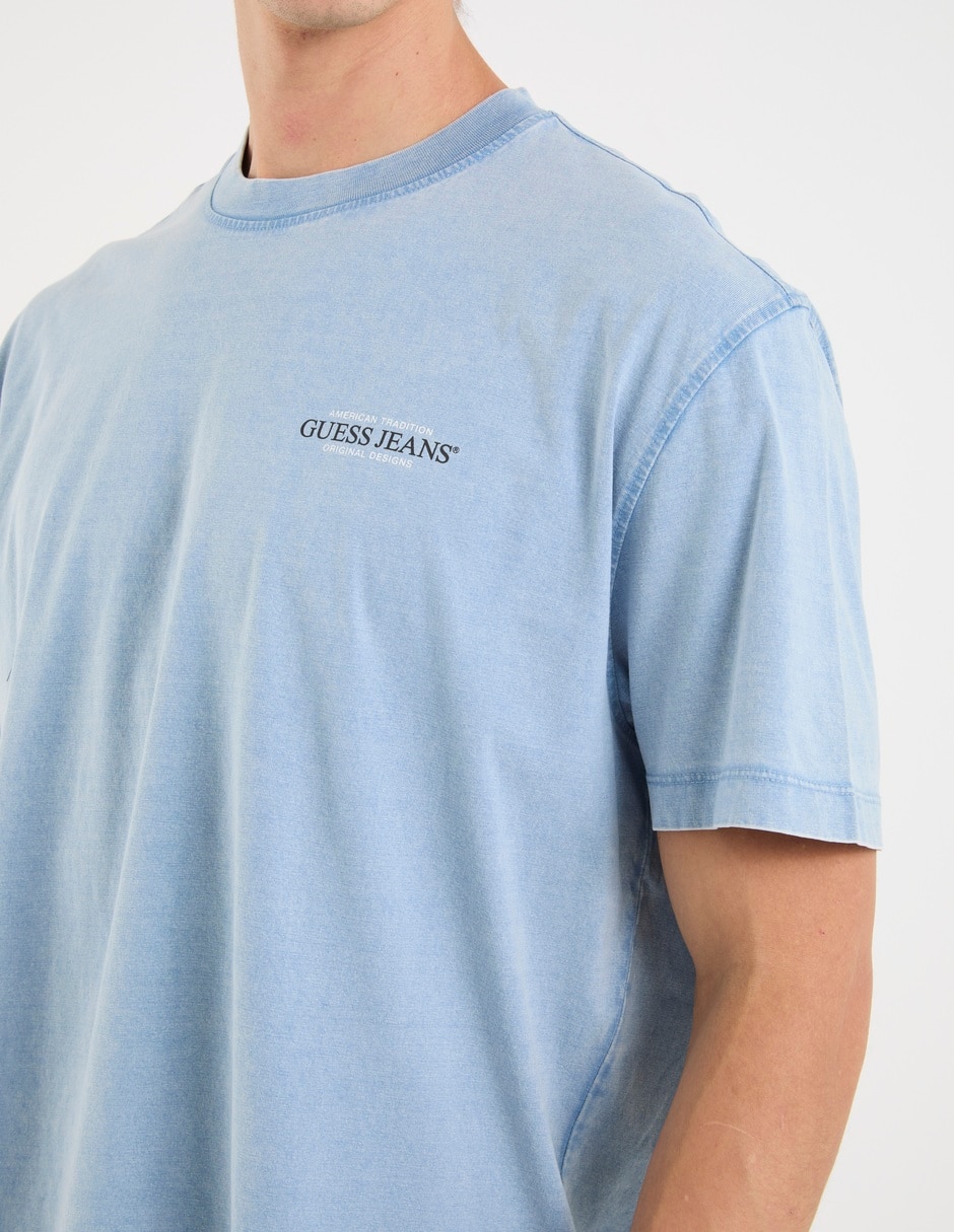 Playera guess jeans cuello redondo para hombre