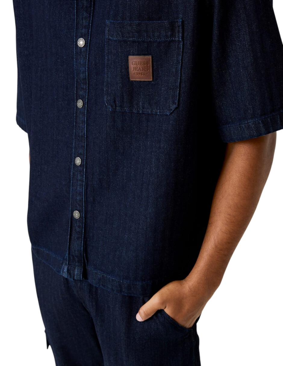 Camisa casual de algodón manga corta para hombre 2