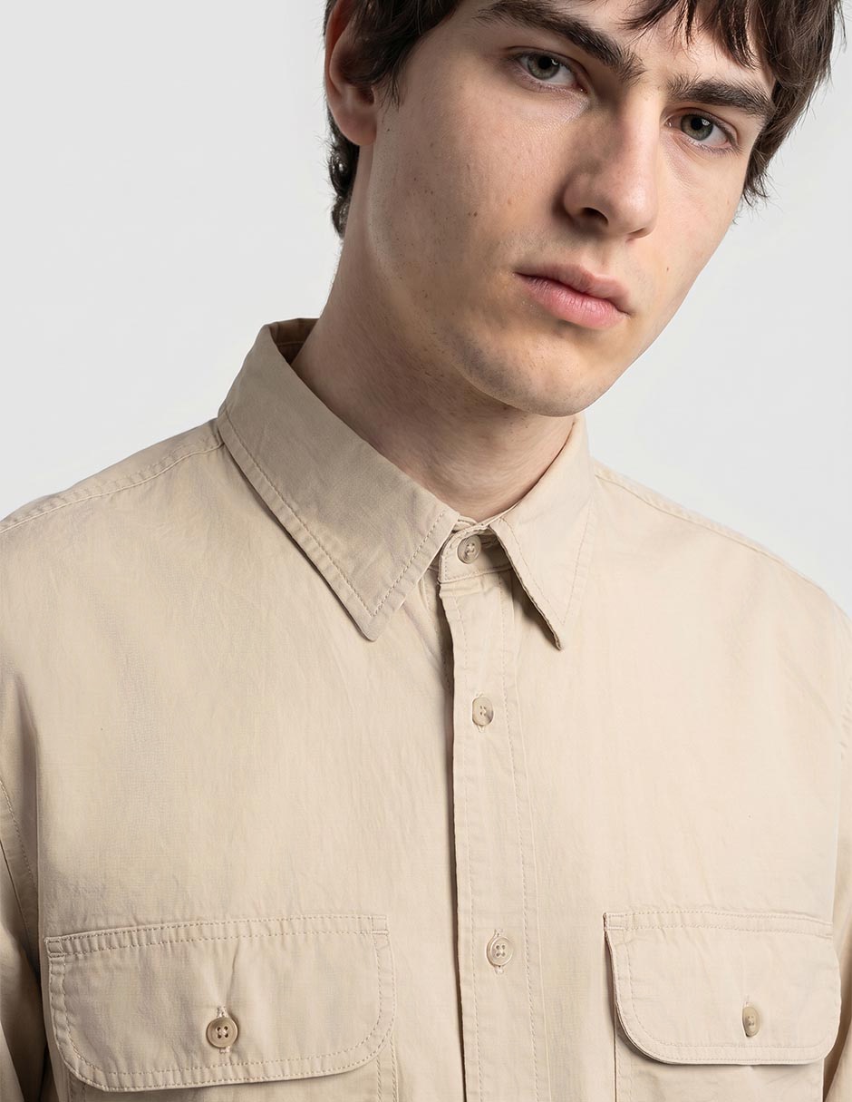 Camisa casual Guess Jeans de algodón manga larga para hombre