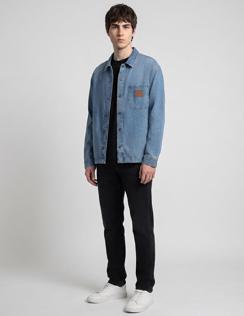 Sobrecamisa casual Guess Jeans de algodón manga larga para hombre