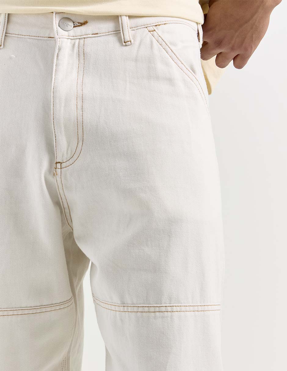 Pantalón recto de algodón para hombre