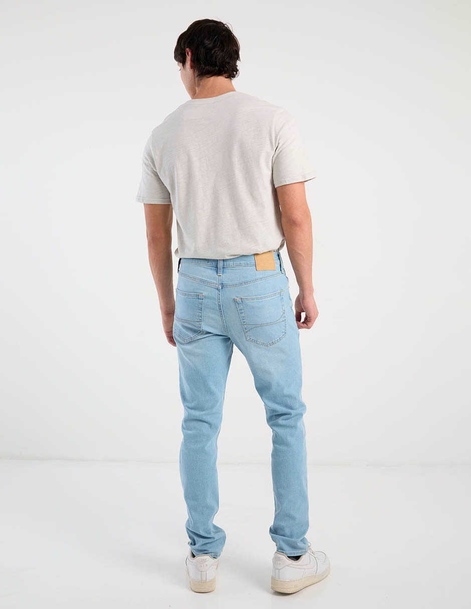 Jeans skinny lavado claro para hombre 6