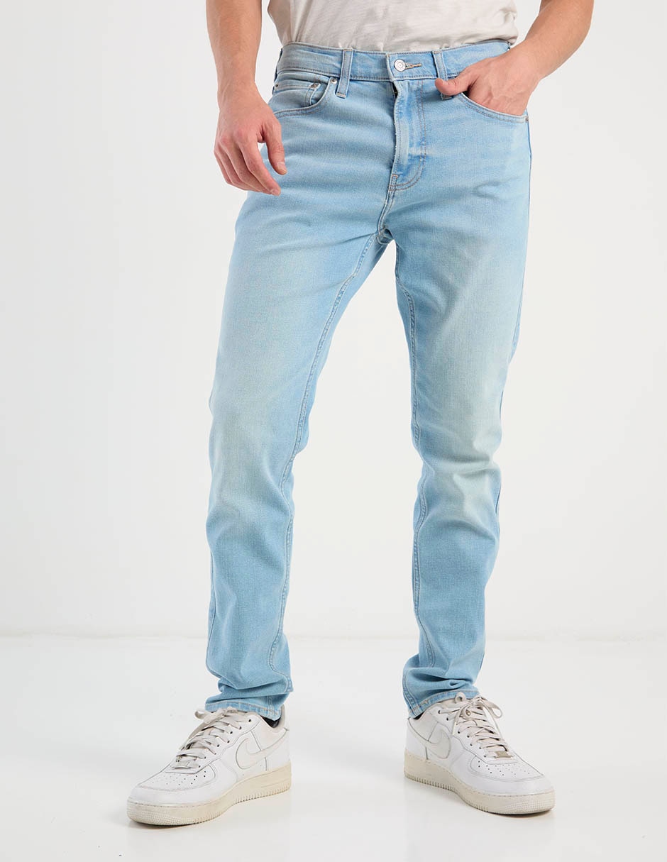 Jeans skinny lavado claro para hombre
