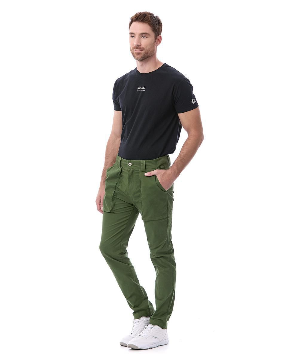 Pantalón regular de gabardina para hombre 3
