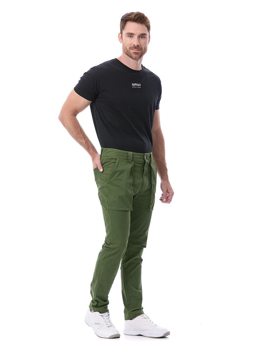 Pantalón regular de gabardina para hombre 10