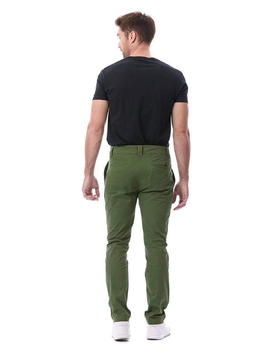 Pantalón regular de gabardina para hombre 2