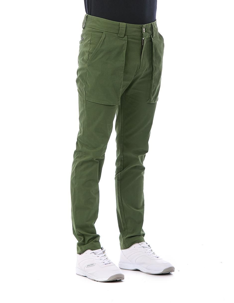 Pantalón regular de gabardina para hombre 9