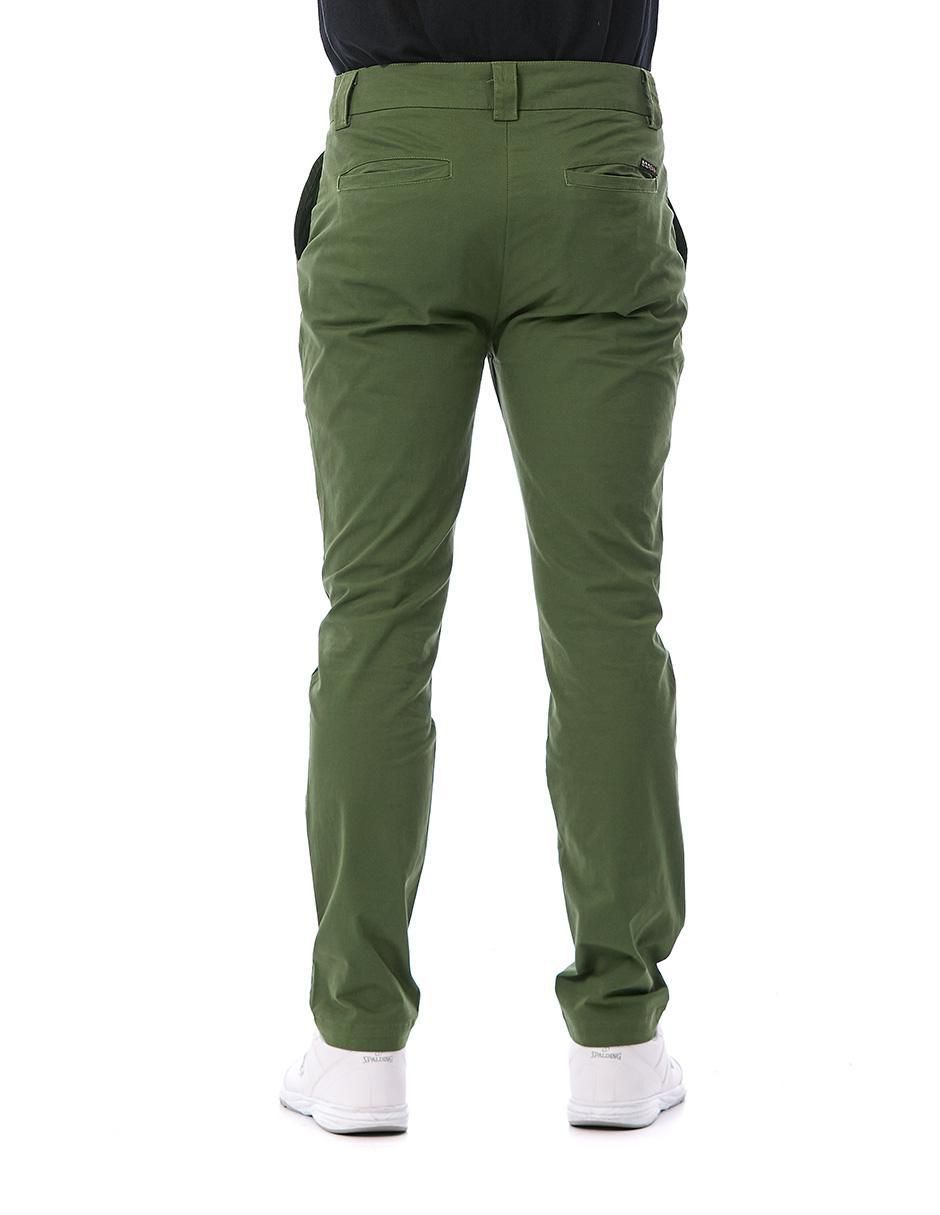 Pantalón regular de gabardina para hombre 4