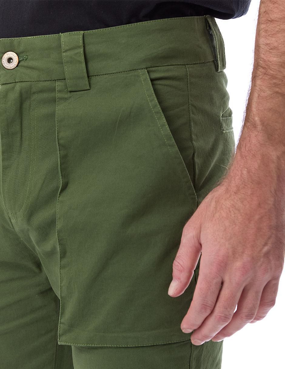 Pantalón regular de gabardina para hombre 5