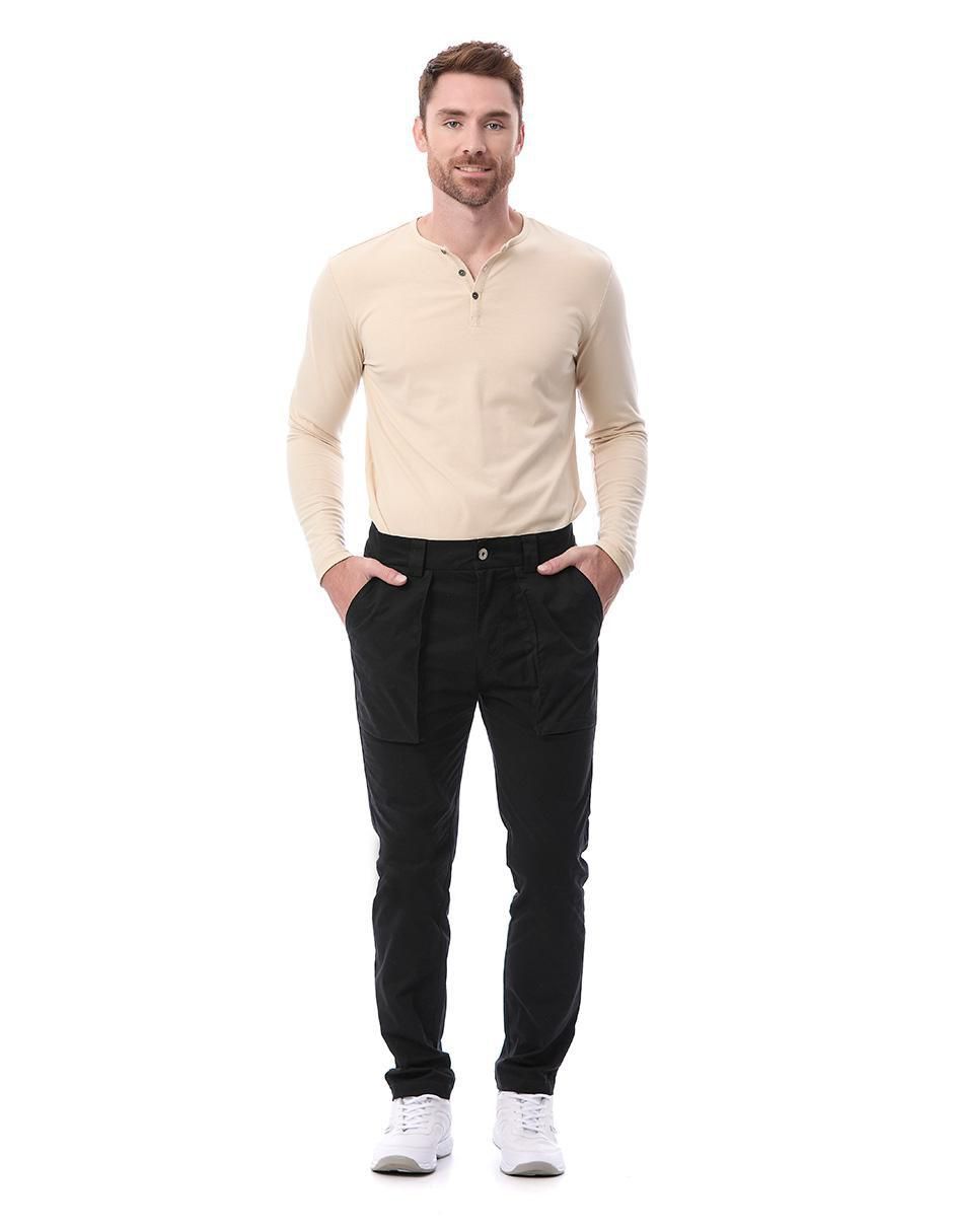 Pantalón regular de gabardina para hombre 3