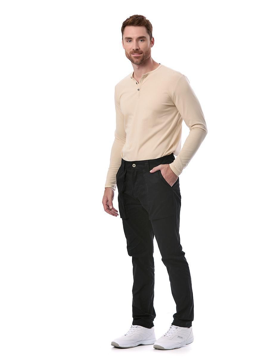 Pantalón regular de gabardina para hombre 10