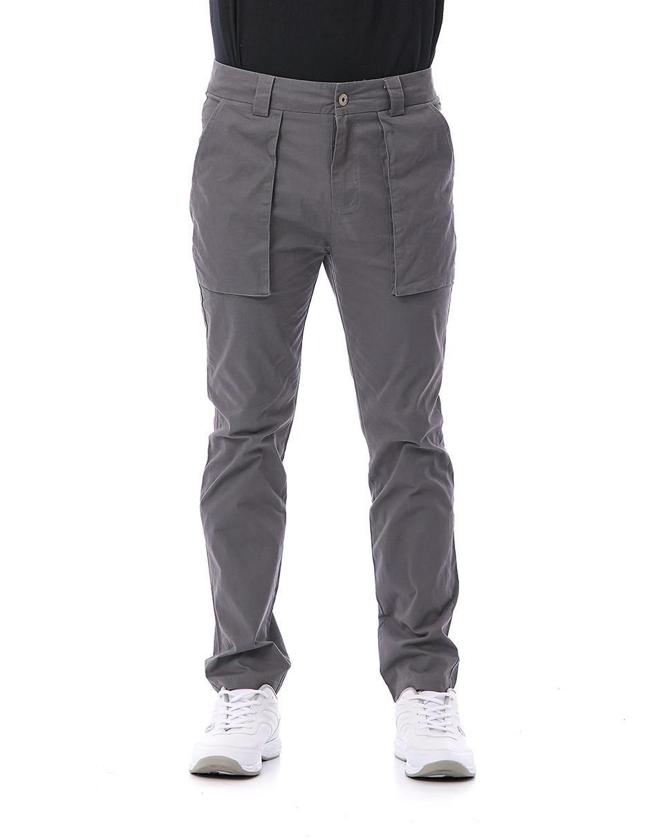 Pantalón regular de gabardina para hombre