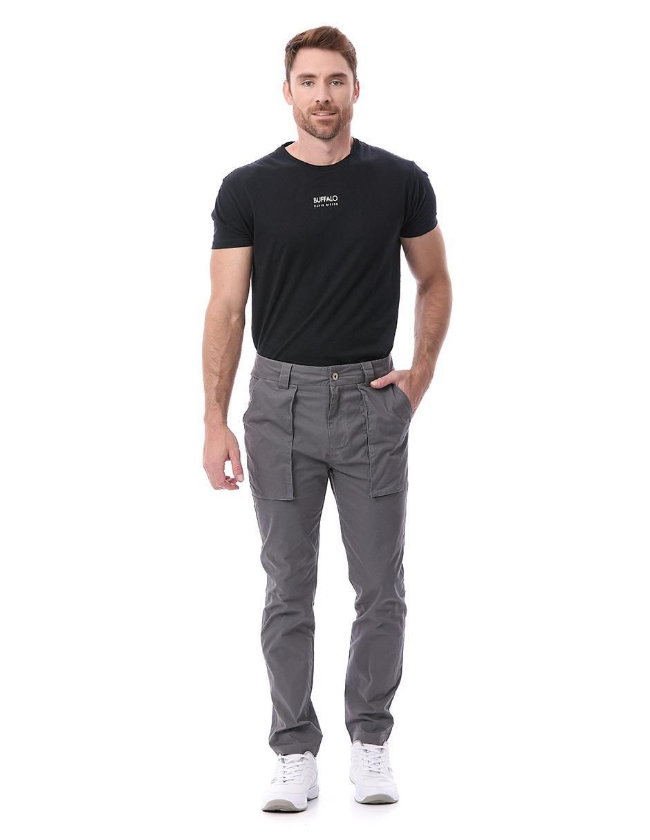 Pantalón regular de gabardina para hombre 6