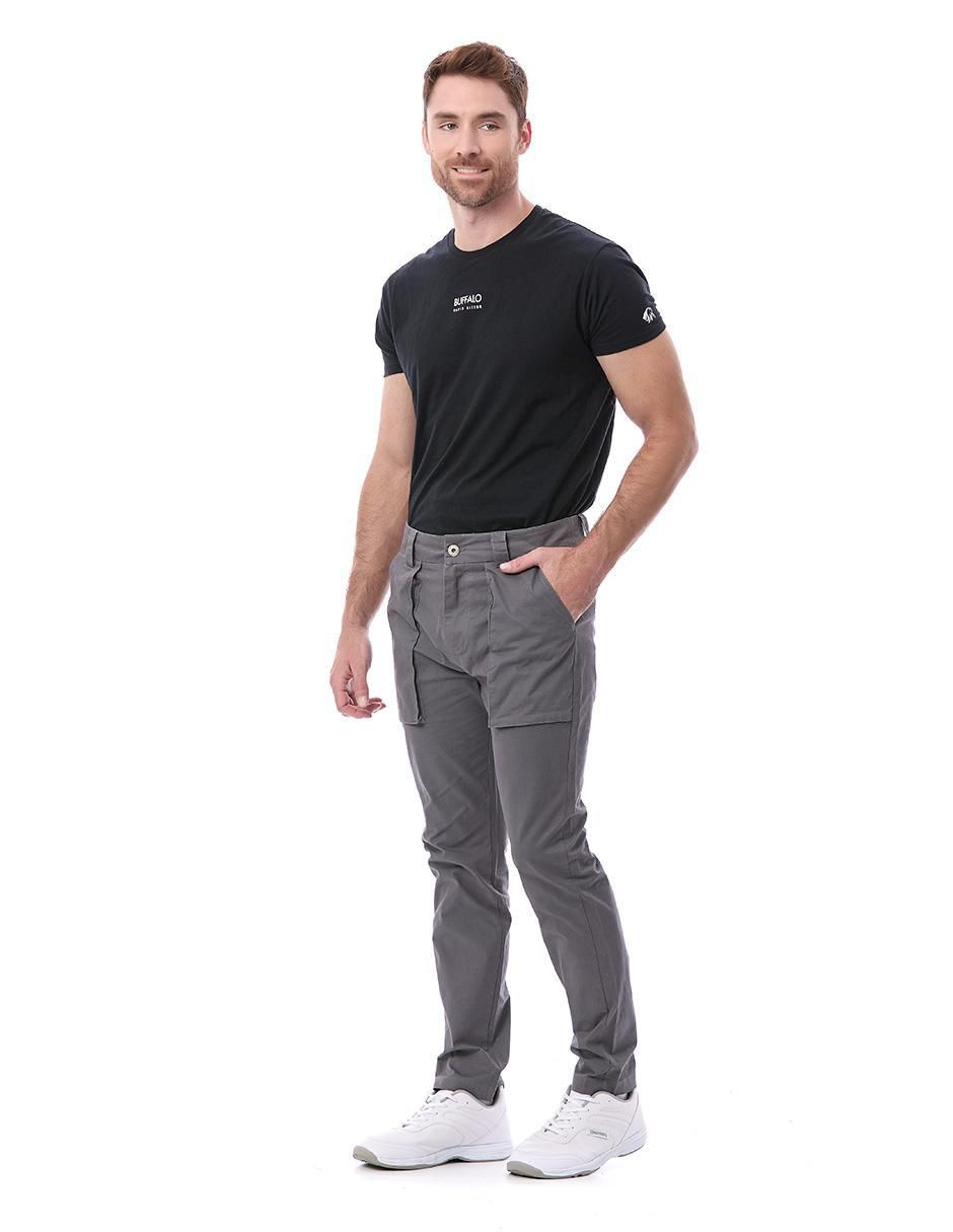 Pantalón regular de gabardina para hombre 3