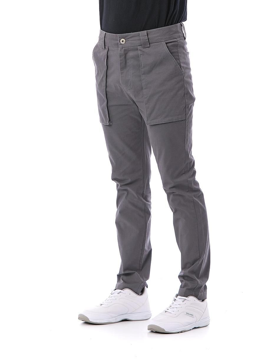 Pantalón regular de gabardina para hombre 7