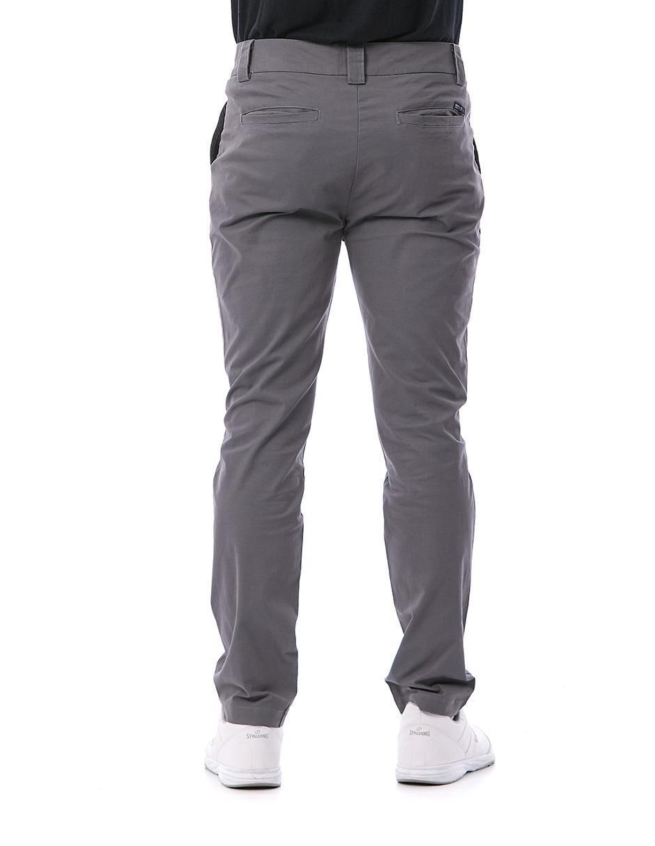 Pantalón regular de gabardina para hombre 4