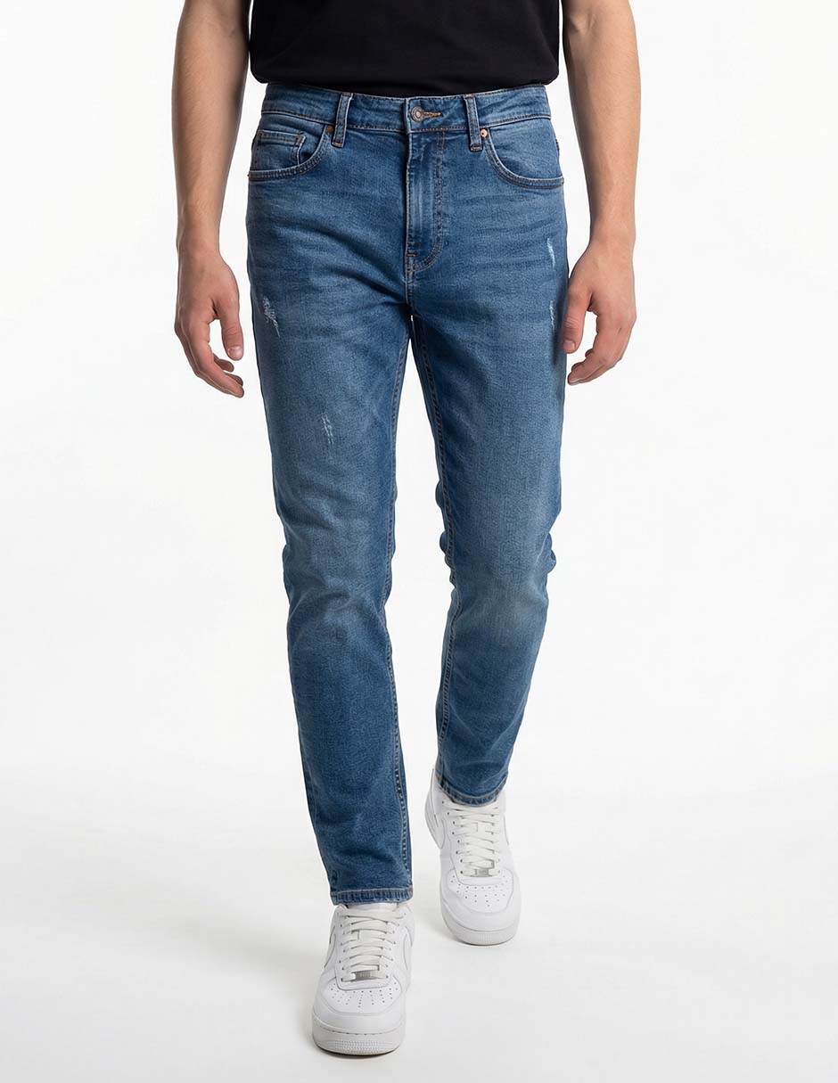 Jeans slim That's It deslavado para hombre