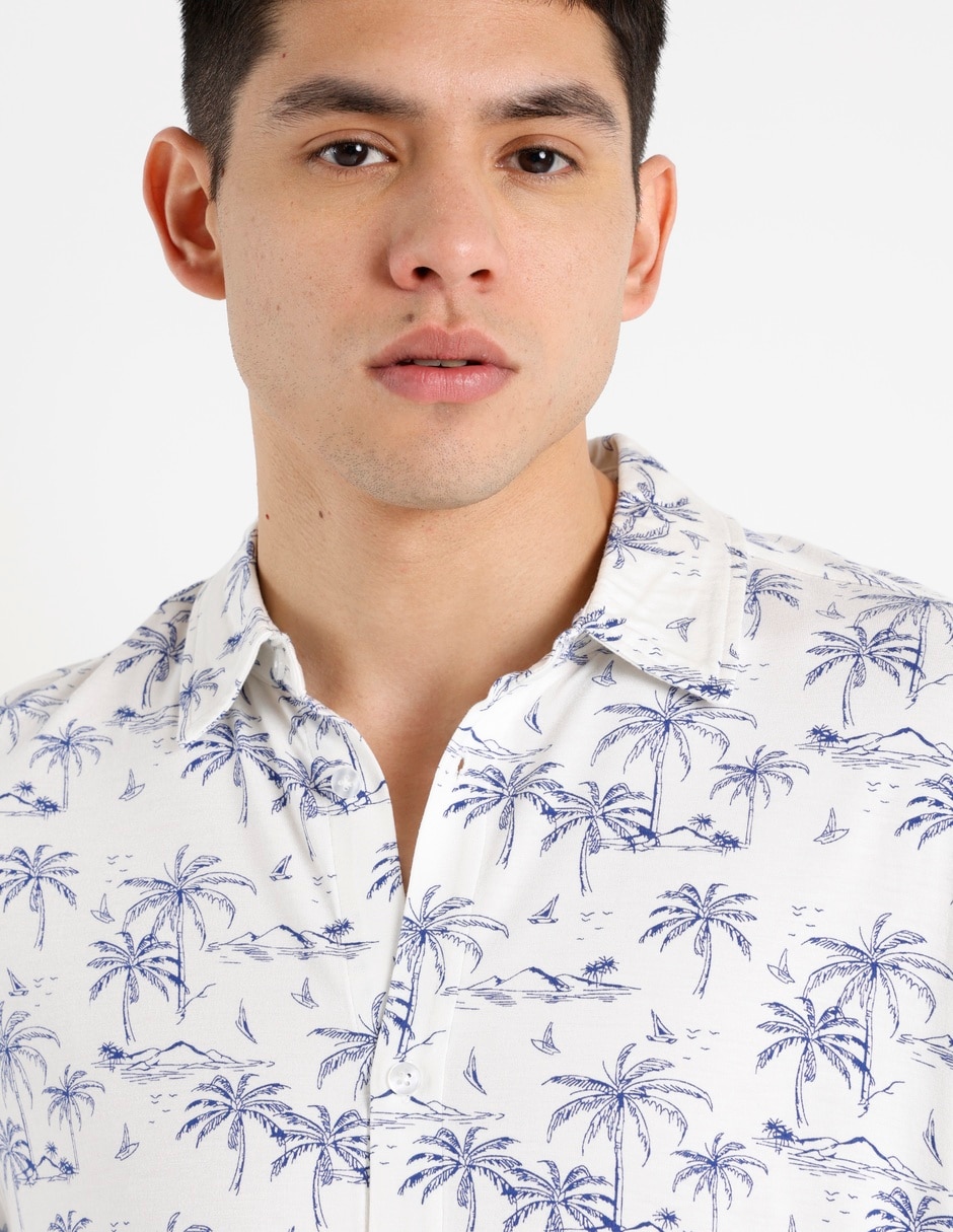 Camisa casual manga corta para hombre 4
