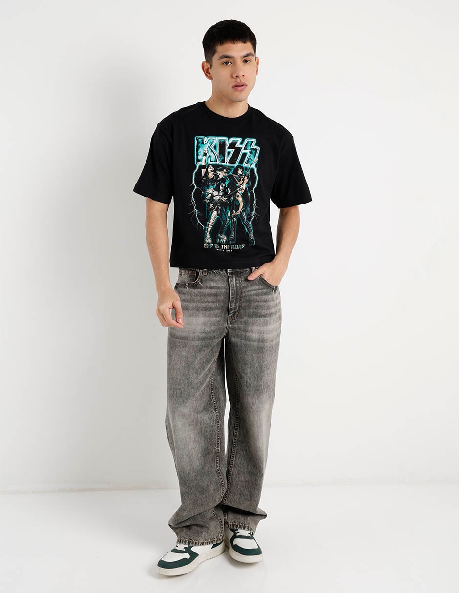 Jeans baggy lavado stone wash para hombre 7