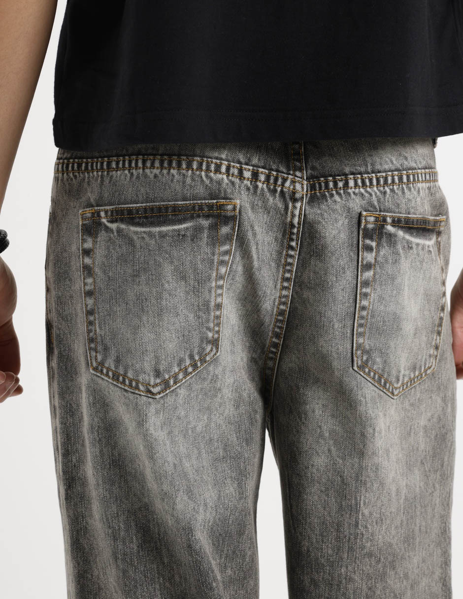 Jeans baggy lavado stone wash para hombre 10