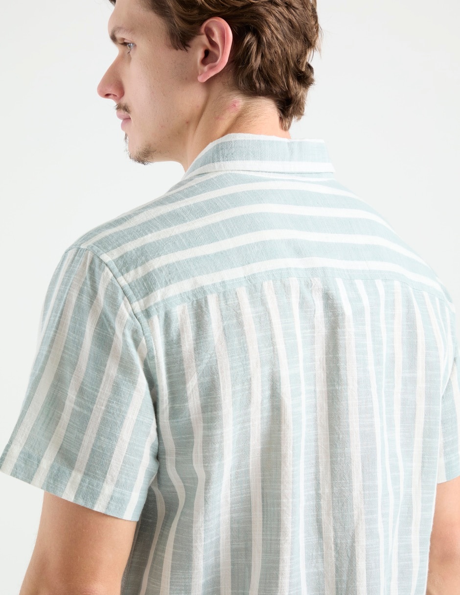 Camisa casual de algodón manga corta para hombre 2