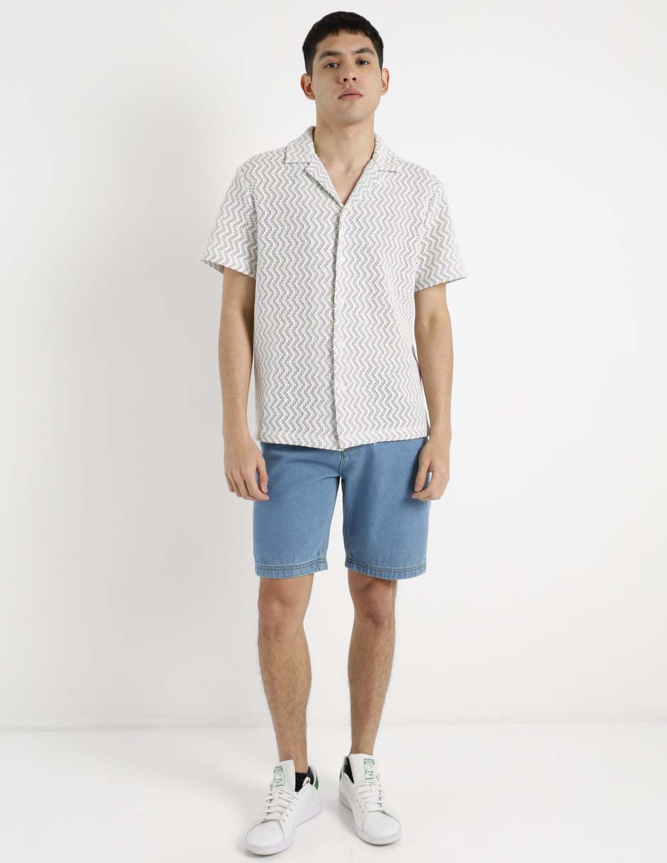 Camisa casual manga corta para hombre 3
