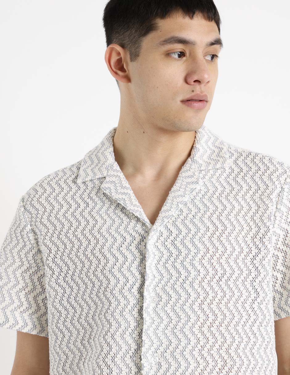 Camisa casual manga corta para hombre 4