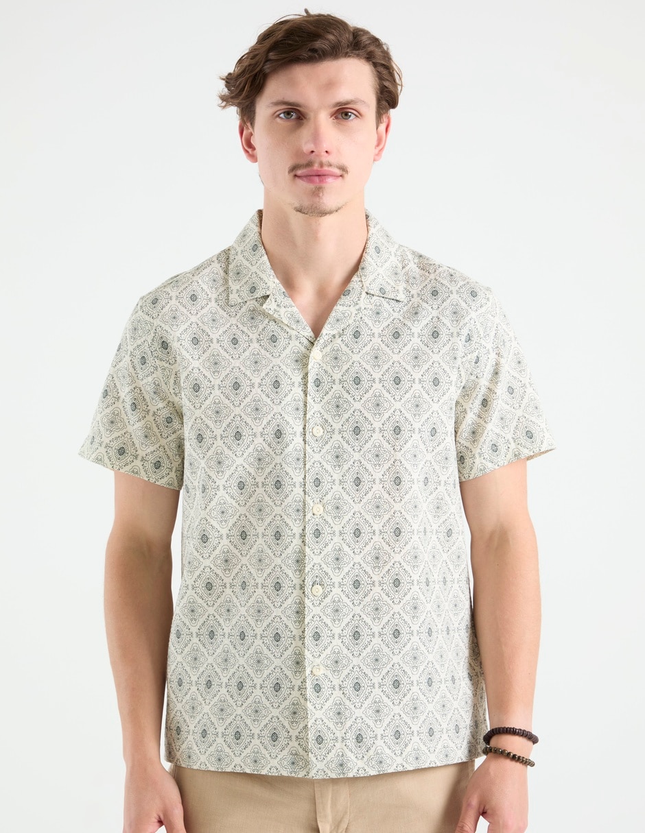 Camisa de algodón manga corta para hombre 5