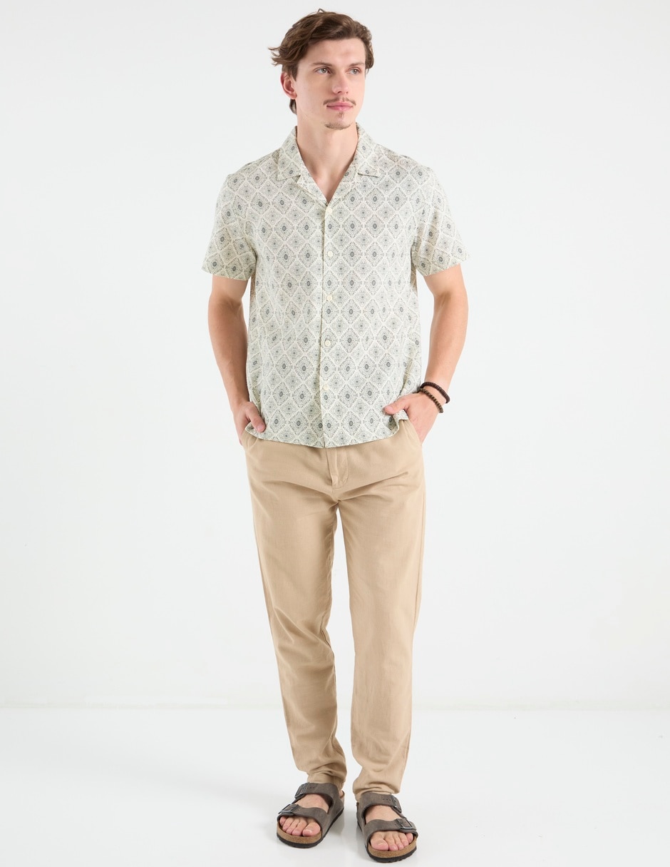 Camisa de algodón manga corta para hombre 4