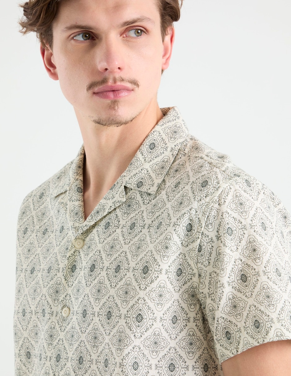 Camisa de algodón manga corta para hombre 3