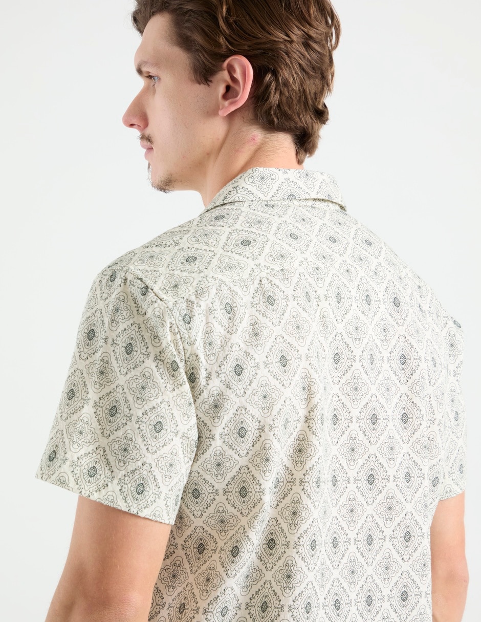 Camisa de algodón manga corta para hombre 2
