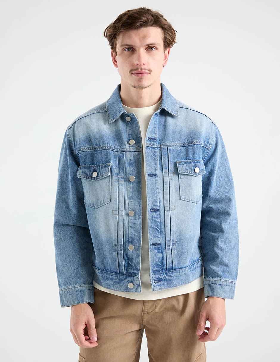 Chamarra denim That's It con bolsillos para hombre