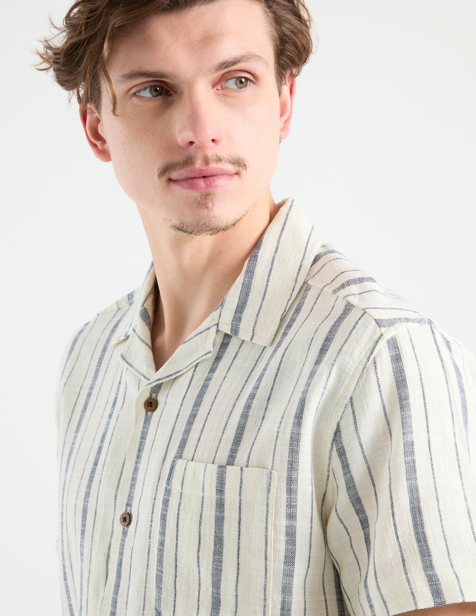 Camisa casual de algodón manga corta para hombre 3