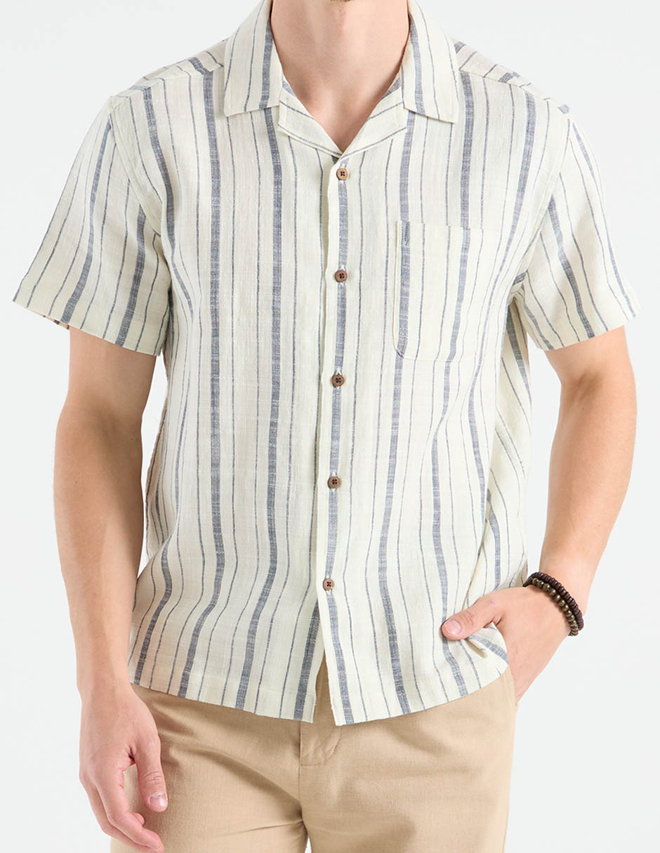 Camisa casual de algodón manga corta para hombre 2