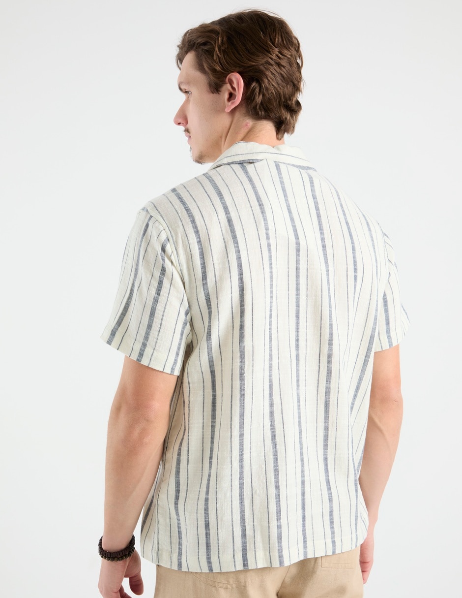 Camisa casual de algodón manga corta para hombre 6