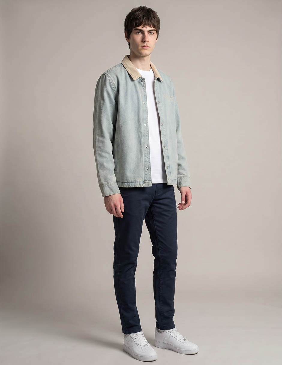 Sobrecamisa casual manga larga para hombre 3