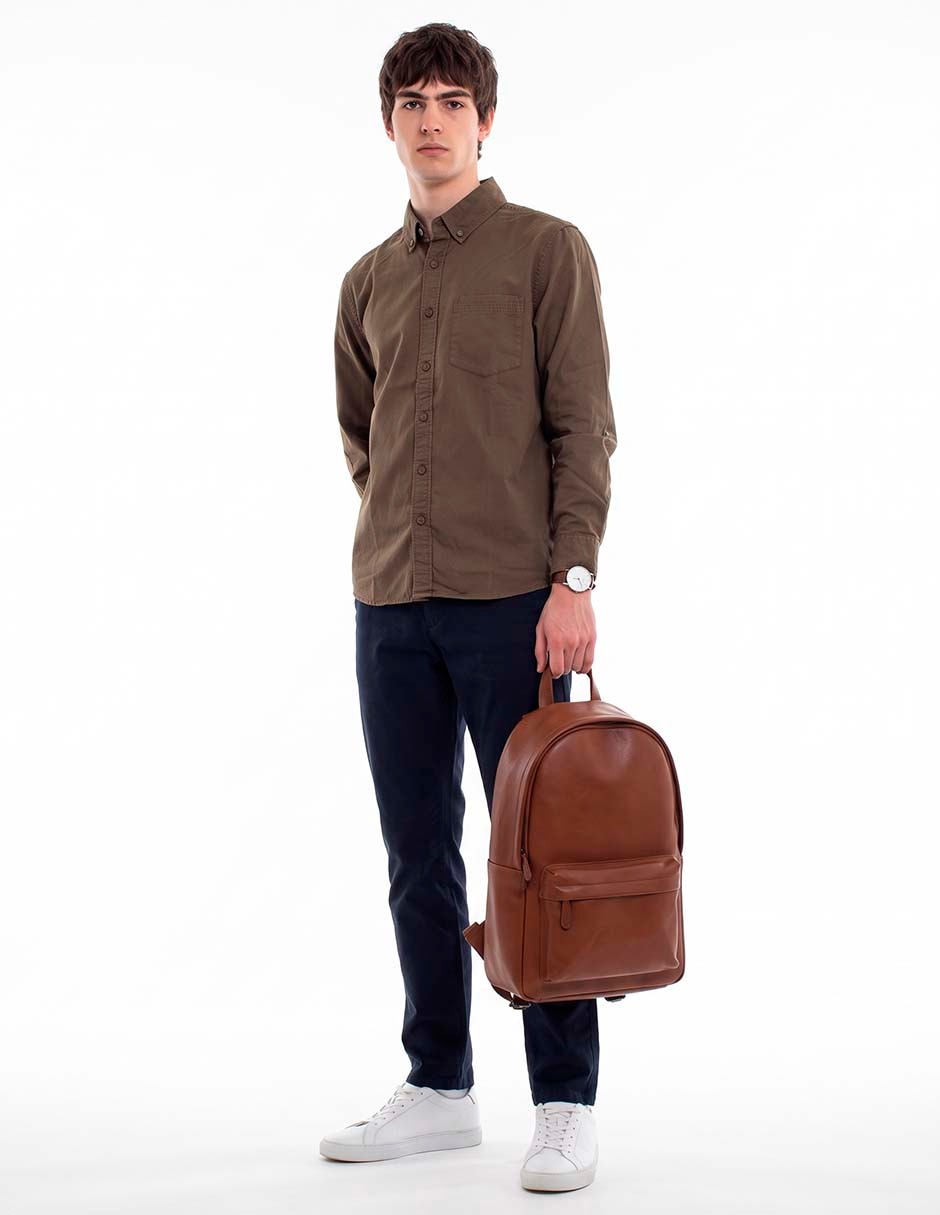 Camisa casual de algodón manga larga para hombre Camisa casual de algodón manga larga para hombre