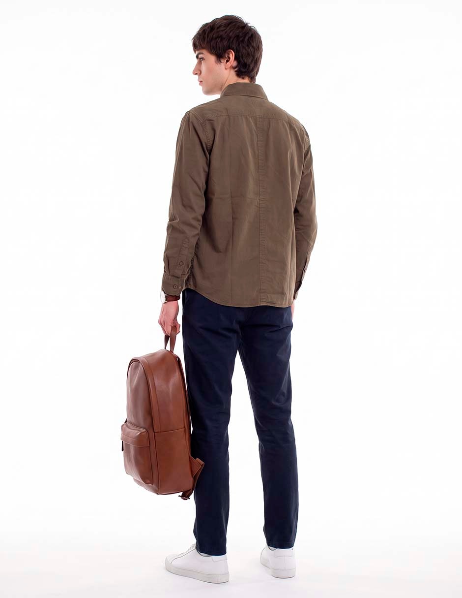 Camisa casual de algodón manga larga para hombre 3
