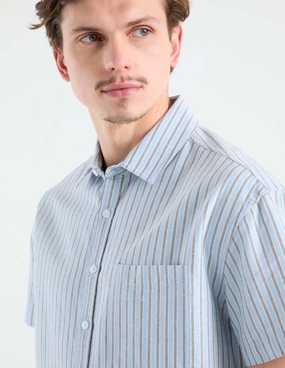Camisa de algodón manga corta para hombre 3