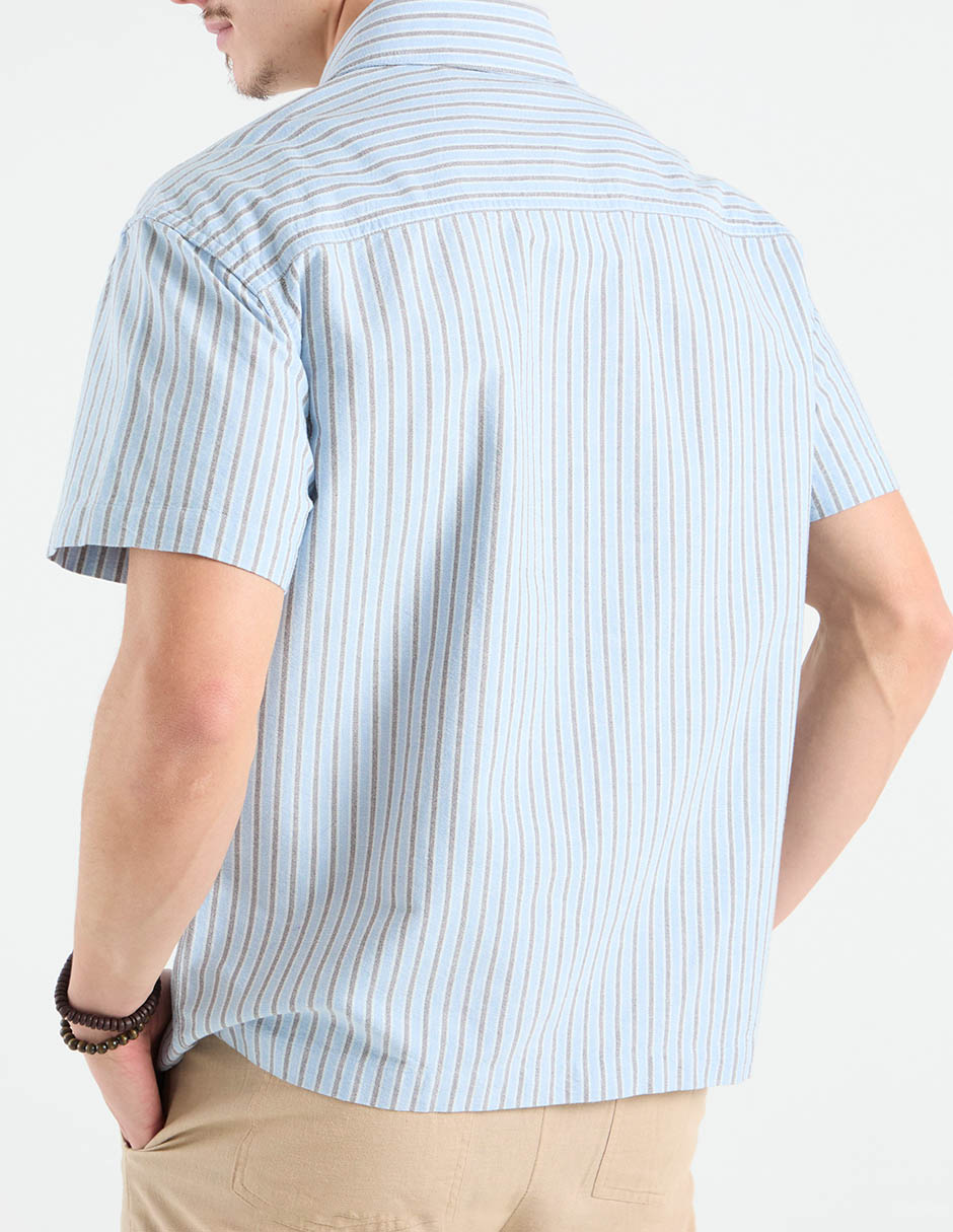 Camisa de algodón manga corta para hombre 2