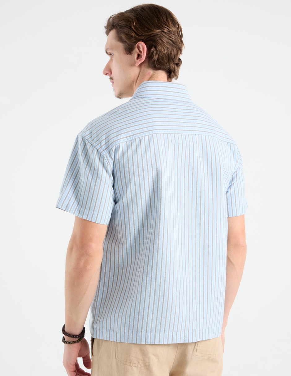 Camisa de algodón manga corta para hombre 6