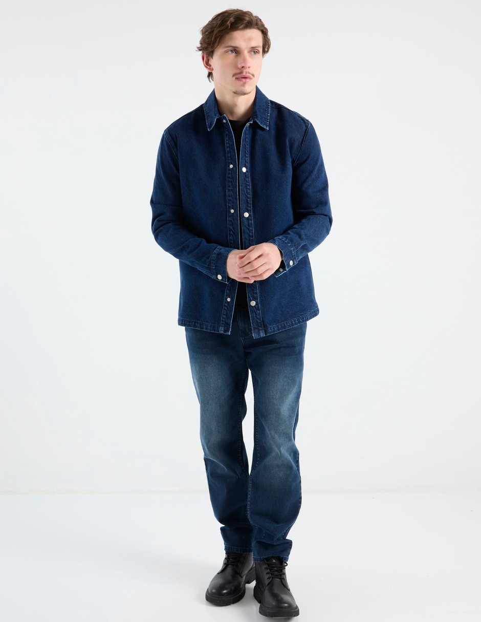 Camisa casual de algodón manga larga para hombre 4