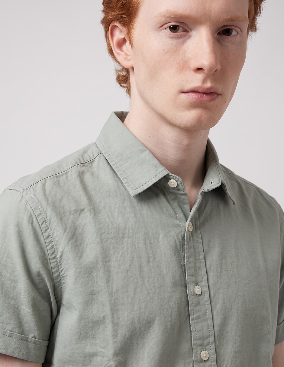 Camisa casual manga corta para hombre 4
