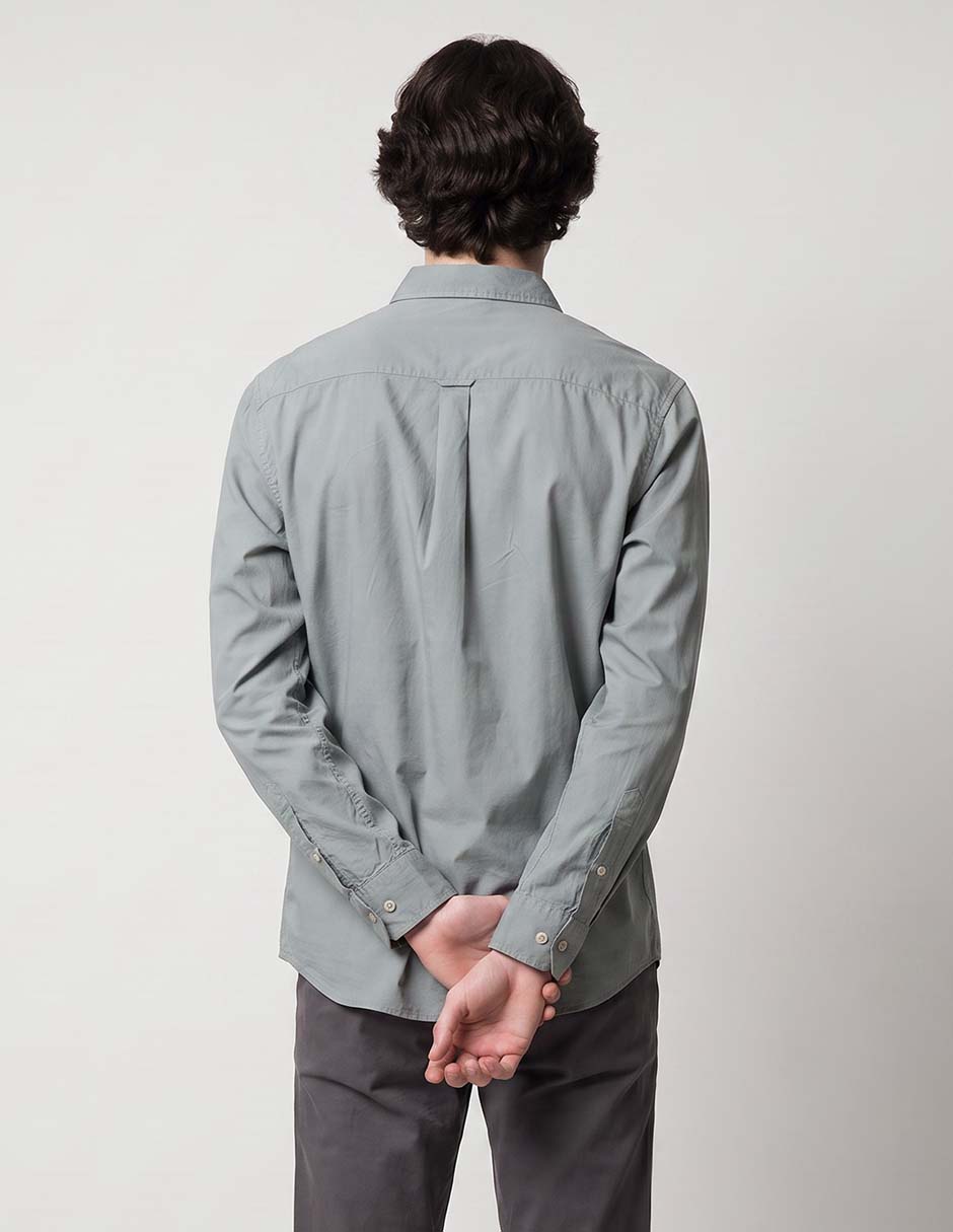 Camisa casual de algodón manga larga para hombre 2